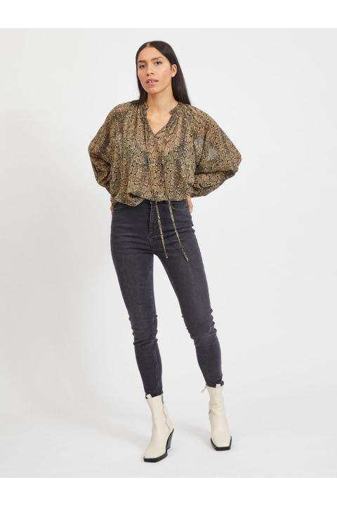 JEANS NEGROS TIRO ALTO OBJANIA