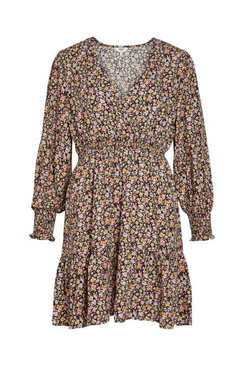 Vestido OBJECT corto manga larga microfloral OBJELISABETH 23037845