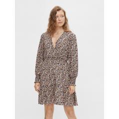 Vestido OBJECT corto manga larga microfloral OBJELISABETH 23037845