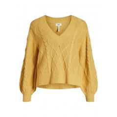Jersey OBJECT amarillo calado escote en V OBJWENDY 23037404