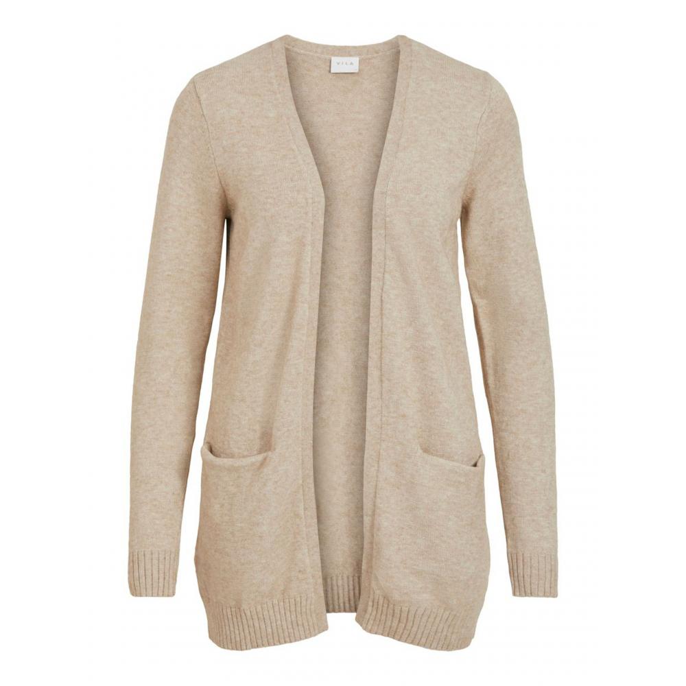 CÁRDIGAN VILA ABIERTO BÁSICO BEIGE VIRIL