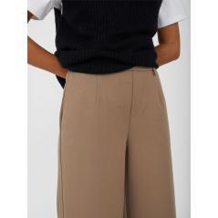 Pantalones OBJECT vestir pernera ancha color topo OBJLISA 23037921