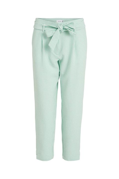Pantalones VILA cuadro vichy verde tobilleros VILAIDAS 14065110