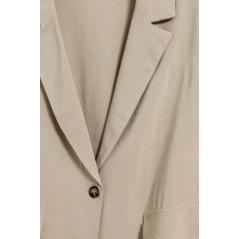 Blazer eseOese beige fluida con bolsillos 110744