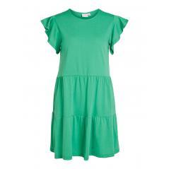 Vestido VILA verde corto volantes algodón VISUMMER 14059946
