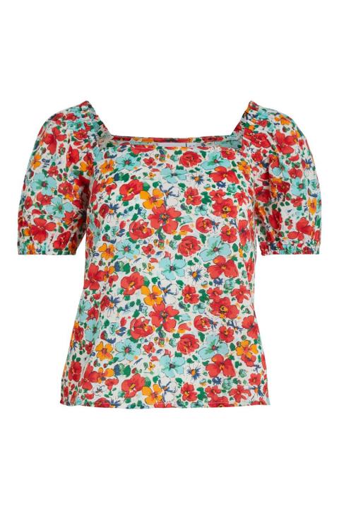 Top VILA estampado floral volantes VIRONA