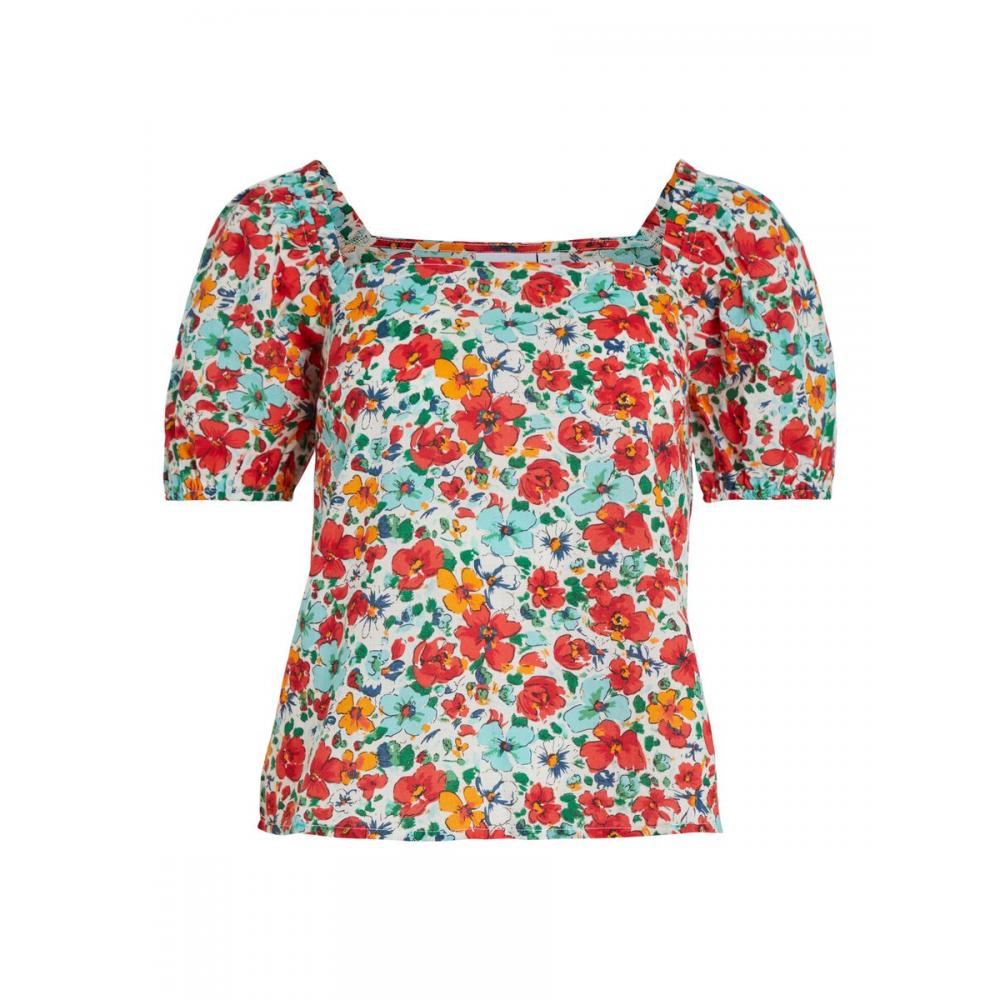 Top VILA estampado floral volantes VIRONA