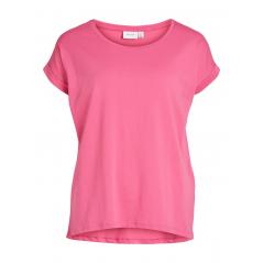 Camiseta básica VILA manga corta cuello redondo rosa fucsia VIDREAMERS 14083083