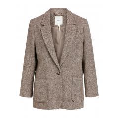 Blazer OBJECT simple botonadura solapas tejido sarga topo OBJCAMILLA 23040340