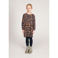 Vestido niña COMPAÑÍA FANTÁSTICA MINI cuello redondo print leopardos 24M-41011
