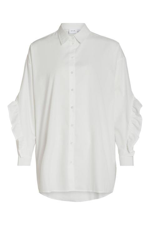 Camisa VILA larga volantes espalda blanca VIGITZY 14082563