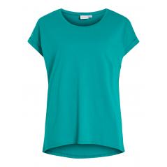Camiseta básica VILA manga corta  cuello redondo verde VIDREAMERS 14083083