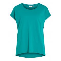 Camiseta básica VILA manga corta  cuello redondo verde VIDREAMERS 14083083