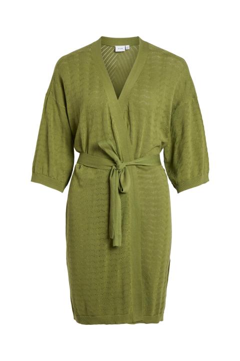 Cárdigan VILA tipo kimono punto calado verde VILESLY 14084689