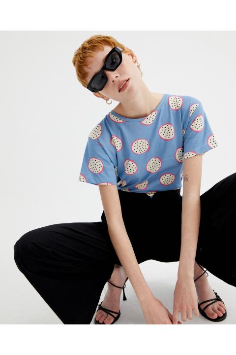 Camiseta COMPAÑÍA FANTÁSTICA manga corta estampado lunares 32C-42042