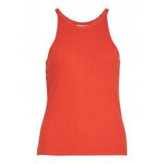 Top básico VILA escote halter naranja VIATHALIA 14070249