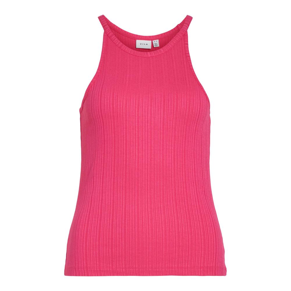 Top básico VILA escote halter fucsia VIATHALIA 14070249