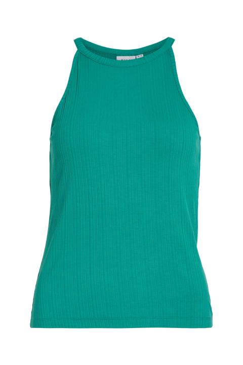 Top básico VILA escote halter verde VIATHALIA 14070249