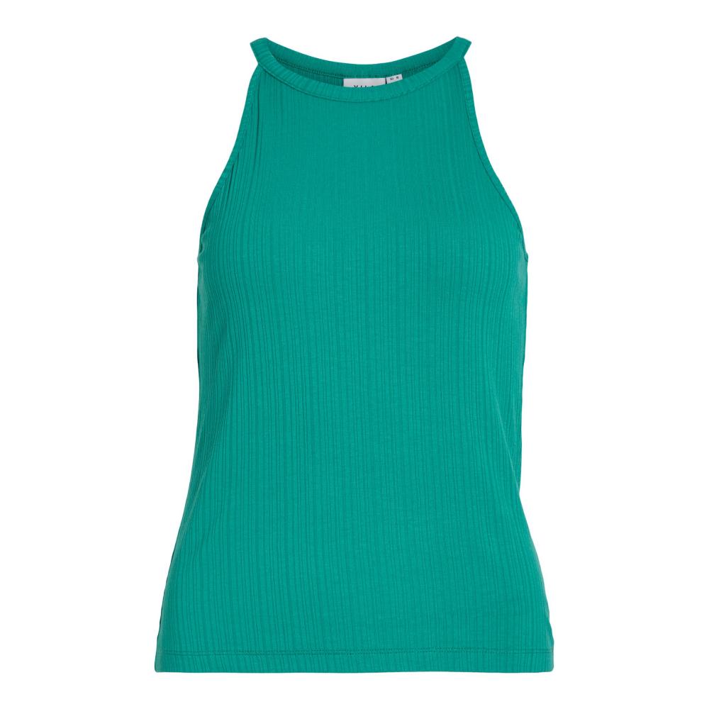 Top básico VILA escote halter verde VIATHALIA 14070249