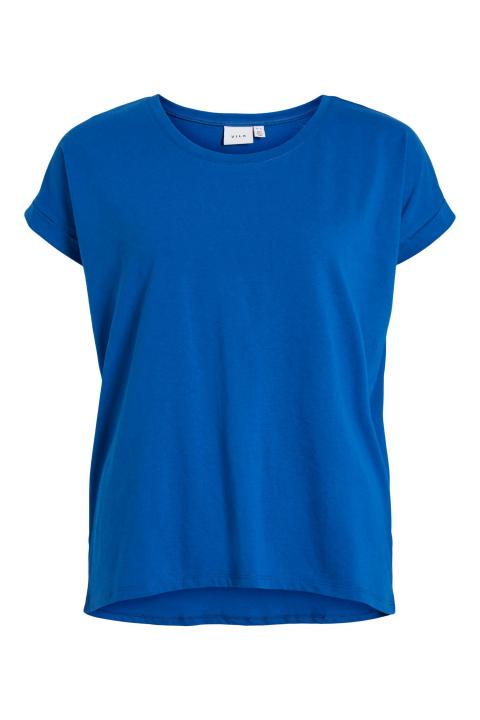 Camiseta básica VILA manga corta cuello redondo azulón VIDREAMERS 14083083