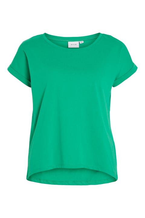 Camiseta básica VILA manga corta cuello redondo verde manzana VIDREAMERS 14083083