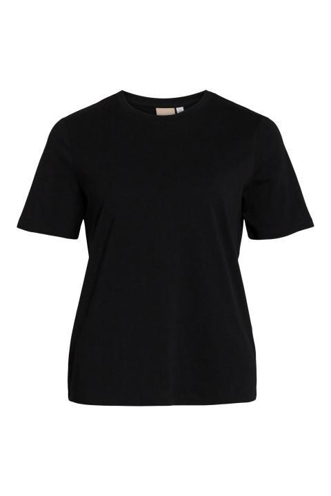 Camiseta ROUGE VILA algodón manga corta cuello redondo negra VIPIMA 14089046