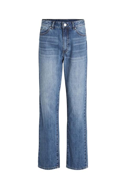 Jeans ROUGE VILA tiro alto pernera recta lavado azul oscuro VIJOLINE 14089020