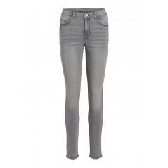 Jeans VILA tiro medio corte skinny grises VISARAH LIA 14088362