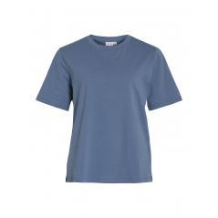 Camiseta VILA Básica Cuello Redondo Manga Corta Holgada Azul VIDARLENE 14089280